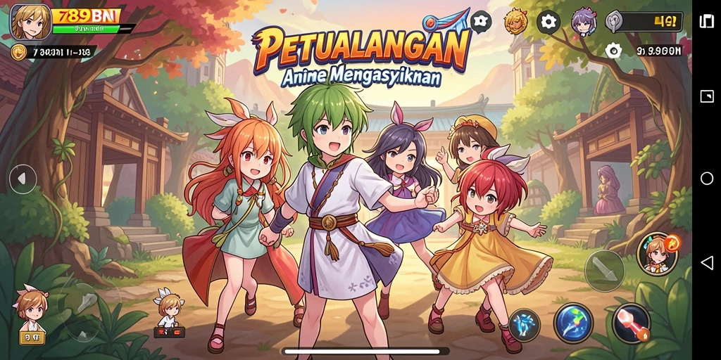 Gambar menampilkan aksi seru dalam gameplay Anime 789BNI.