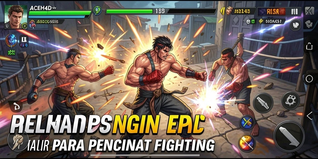 Screenshot gameplay ACEH4D dengan aksi pertarungan seru.