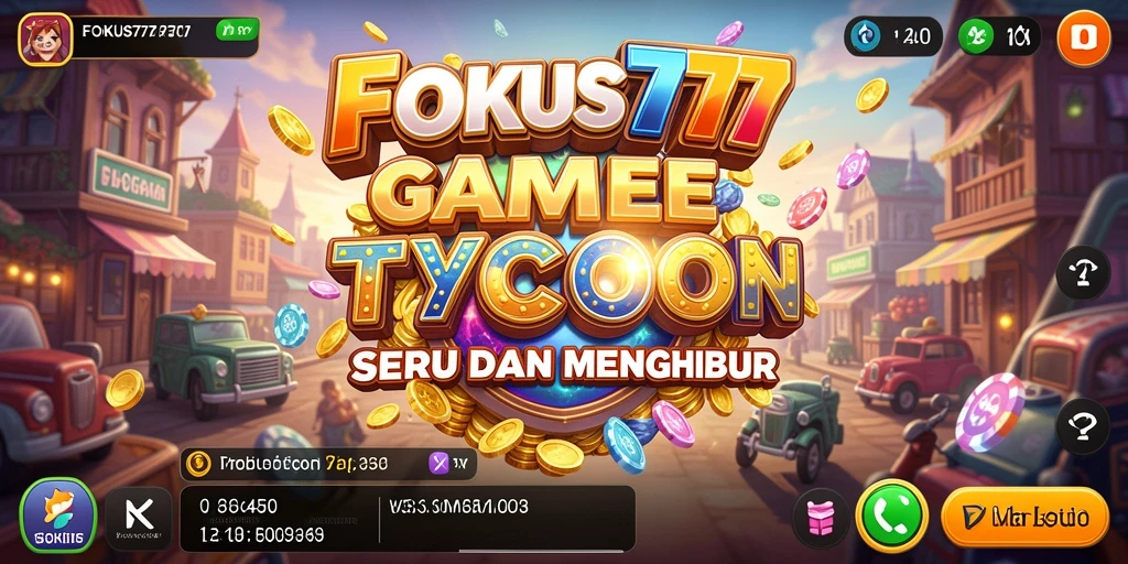 Tangkapan layar gameplay FOKUS777 dengan manajemen bisnis yang menarik.