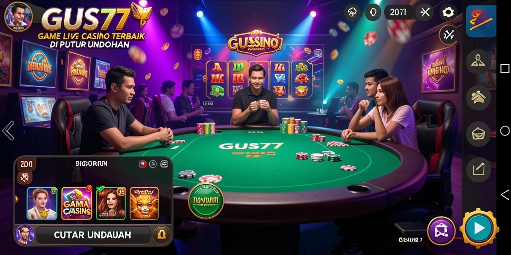 Screenshot GUS77 menampilkan gameplay Live Casino yang mengasyikkan.