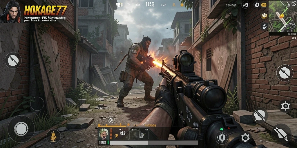 Tampilan menarik dari gameplay FPS HOKAGE77 yang memukau.