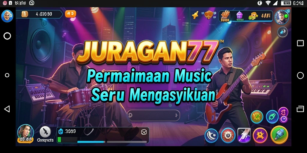 Tampilan gameplay seru dari game musik JURAGAN77.