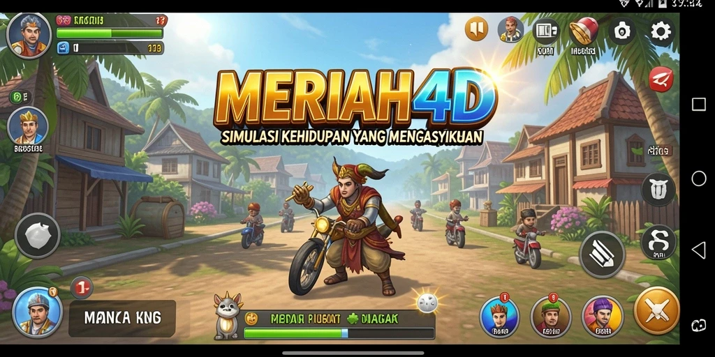 Tampilan gameplay menarik dari MERIAH4D dengan elemen simulasi.
