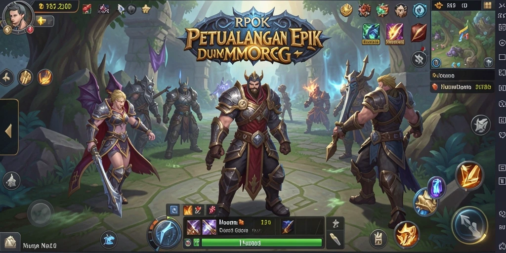 Menampilkan aksi seru dalam permainan MMORPG RPOK.