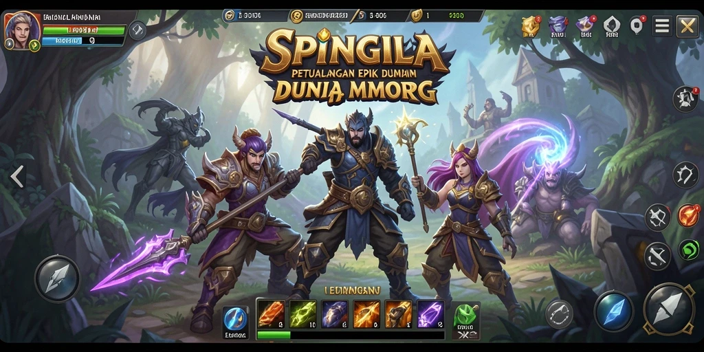 Tampilan gameplay SPINGILA yang kaya dan mengagumkan.