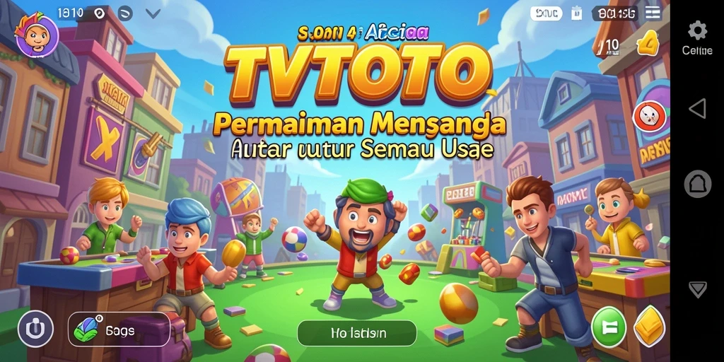 Tampilan gameplay TVTOTO yang seru dan mengasyikkan.
