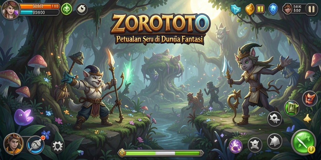 Tampilan gameplay ZOROTOTO dengan petualangan yang memukau.